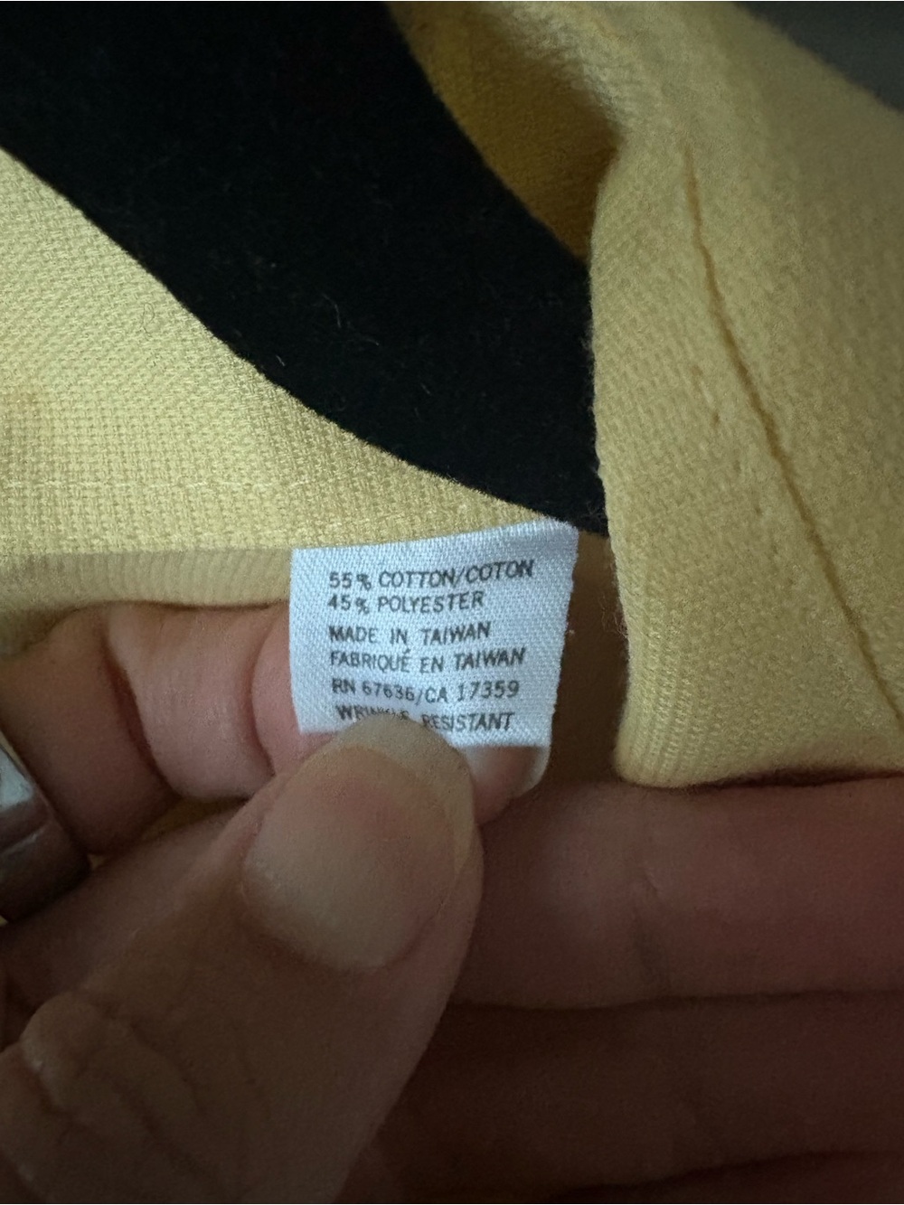 Vintage YSL Button-Up Shirt Large Wrinkle Resistant Butter Yellow - Picture 7 of 7